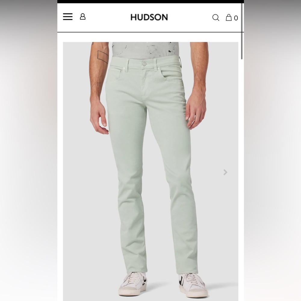 Hudson men’s 34” 36” in mint green